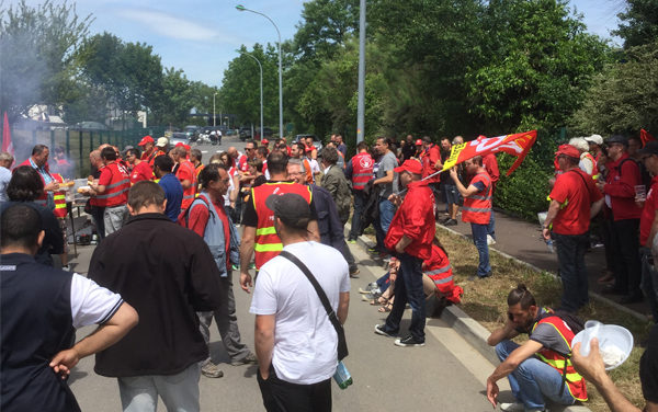 GRÈVE ET RASSEMBLEMENTS DEVANT L’UIMM DU GRAND EST A METZ JEUDI 8 JUIN 2017