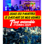 TOUS ENSEMBLE :DÉFENDONS NOS EMPLOIS ET NOS DROITS le 17 octobre 2024