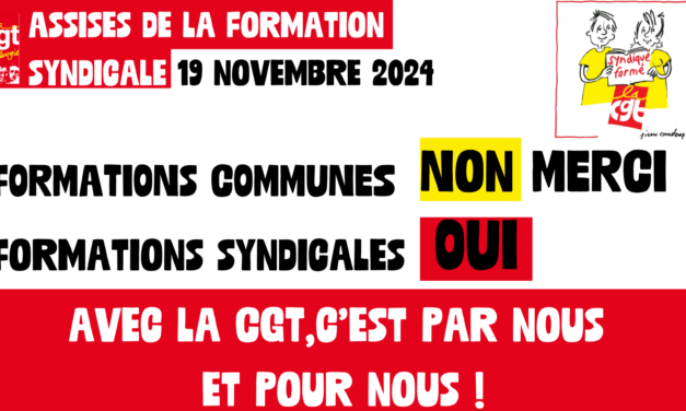 Assises de la Formation Syndicale-19 novembre à Montreuil