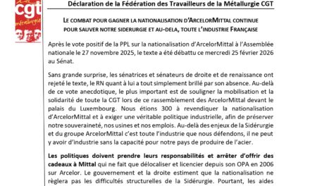 Le combat pour gagner la nationalisation d&rsquo;ArcelorMittal continue