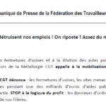 Ils détruisent nos emplois ! On riposte ! Assez du massacre industriel !
