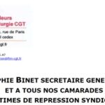 Motion de soutien de la FTM CGT à Sophie Binet, secrétaire générale de la CGT