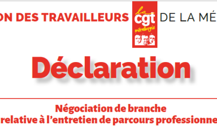 Déclaration – Négociation de branche relative à l’entretien de parcours professionnel