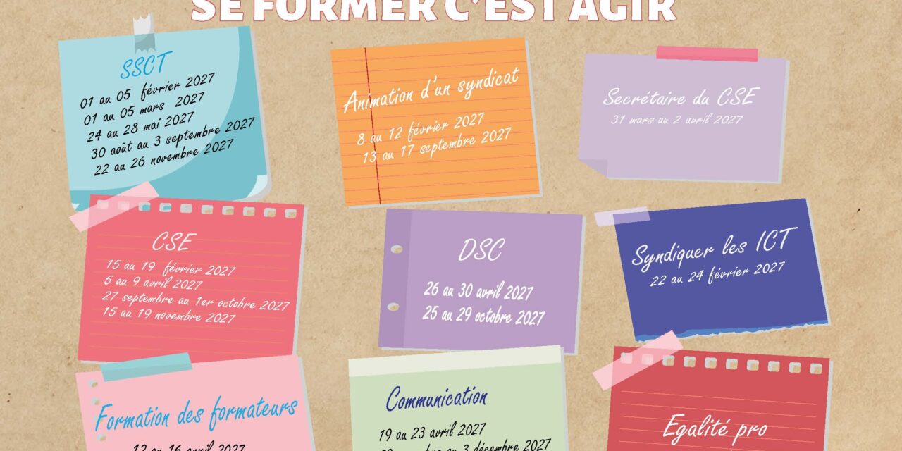 Plan de formation 2027 : se former, c’est agir !